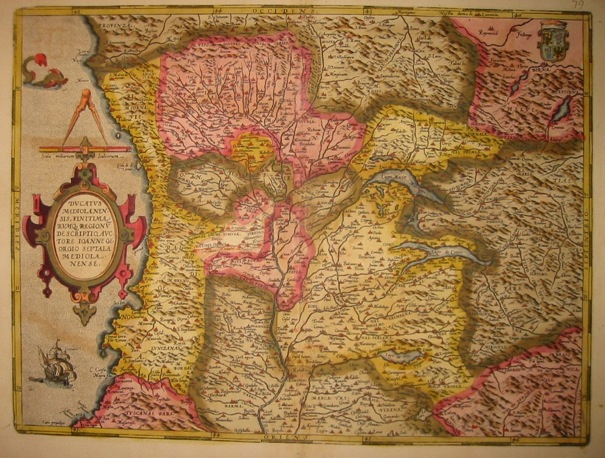 Ortelius Abraham (1528-1598) Ducatus Mediolanensis, finitarumque regionu descriptio... 1603 Anversa, Jean Baptiste Vrients 